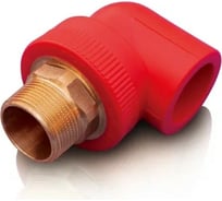 Противопожарный угол Blue Ocean с наружной резьбой 40х1, красный Fire - S - B1 PPRF/HET90E(R) - 40х1