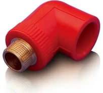 Угол Blue Ocean "Fire Secure" (нар) - 20x1/2", противопожарный полипропилен Fire-S-B1 PPRF/ET90E(R)-20 х 1/2"