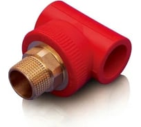 Тройник Blue Ocean "Fire Secure" (нар) - 40x1" под ключ, противопожарный полипропилен Fire-S-B1 PPRF/HETT(R)-40х1"