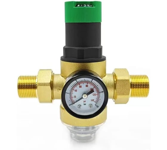 Регулятор давления воды VIEIR 1/2 с манометром 1.5-6 бар для систем холодного водоснабжения и защиты сантехнического оборудования JC172 1