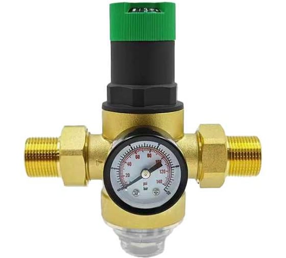 Регулятор давления воды VIEIR 3/4 с манометром 1.5-6 бар для систем холодного водоснабжения и защиты сантехники JC174 1