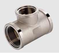 Тройник никелированный ViEiR 1 гайка × 1/2 гайка × 1 гайка для приборных подключений TFN535