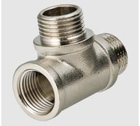 Тройник никелированный ViEiR 1/2 штуцер × 1/2 штуцер × 1/2 гайка для приборных подключений THHFN333