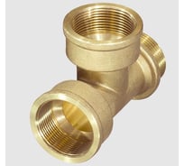 Тройник латунный ViEiR 3/4 гайка × 3/4 гайка × 3/4 штуцер TFFH444