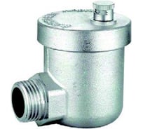 Автоматический угловой воздухоотводчик ViEiR 1/2″ никелированный для радиаторов и распределительных гребенок PF506