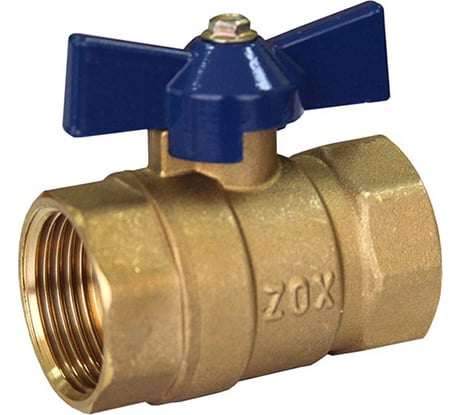 Шаровой кран Zox 1'' вн/вн, бабочка 519287