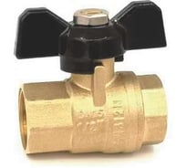 Кран шаровой газовый жёлтый ViEiR 3/4 внутренняя резьба бабочка для газовых и водяных сетей VR101-02