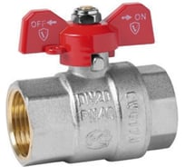 Кран шаровой ViEiR никелированный 1 внутренняя резьба бабочка для водоснабжения VR201-03