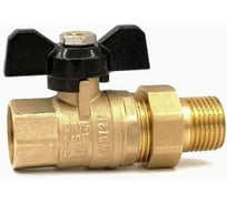 Кран шаровой газовый жёлтый ViEiR с американкой 1/2 для бытовых газовых систем VR104-01