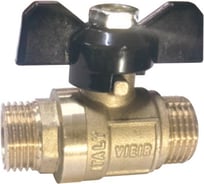 Кран шаровой газовый жёлтый ViEiR 3/4 наружная х наружная резьба бабочка для газовых систем VR105-02