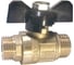 Кран шаровой газовый жёлтый ViEiR 3/4 наружная х наружная резьба бабочка для газовых систем VR105-02 1