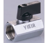 Кран мини ViEiR 1/2 гайка-гайка матовый для скрытых подводок и сантехнических узлов VR170