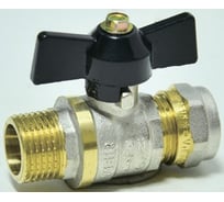 Кран шаровой для металлопластиковой трубы ViEiR 20 х 3/4 внутренняя резьба для подключения сантехники VRLF202