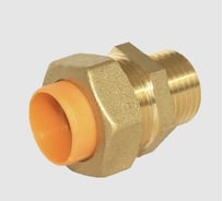 Муфта газовая обжимная ViEiR с диэлектриком резьбовая латунная 16А × 1/2 штуцер (наружная резьба) для газопроводов и инженерных соединений VRDN3-163M