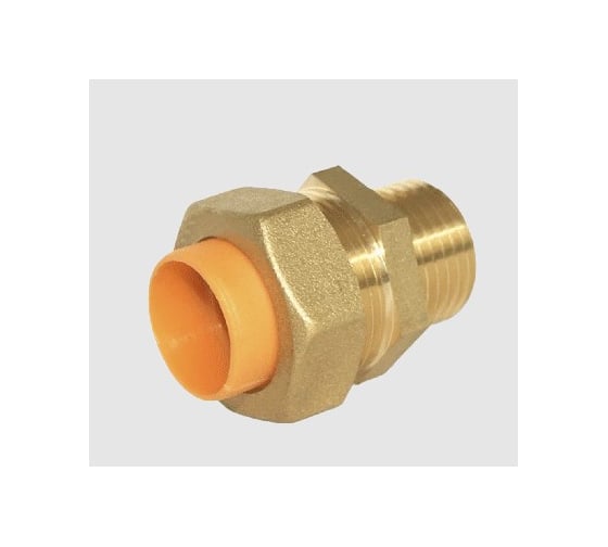Муфта газовая обжимная ViEiR с диэлектриком резьбовая латунная 25А × 1 штуцер (наружная резьба) для газопроводов и инженерных соединений VRDN3-255M 1
