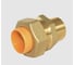 Муфта газовая обжимная ViEiR с диэлектриком резьбовая латунная 25А × 1 штуцер (наружная резьба) для газопроводов и инженерных соединений VRDN3-255M 1
