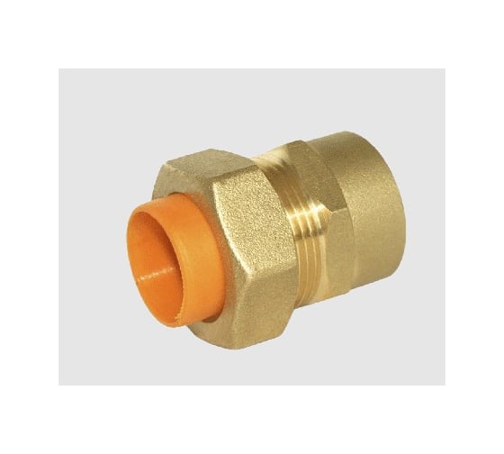 Муфта газовая обжимная ViEiR с диэлектриком резьбовая латунная 20А × 3/4 гайка (внутренняя резьба) для газопроводов и инженерных соединений VRDN3-204F 1