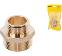 Ниппель латунный редукционный наружная-наружная AV Engineering 1 1/4"х1" AVE303019 ЦЗ-1314528060