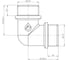 Угольник латунный AV Engineering 3/4" с наружной резьбой с ограничителем AVE307010 ЦЗ-1649956276 2