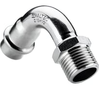 Отвод 90 с переходом на нар. р. Valtec, нерж. сталь 18х1/2 VTi.957.I.001804