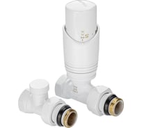 Комплект терморегулирующего оборудования для радиатора прямой Valtec (белый) DN15, 1/2 VT.046.WR.04