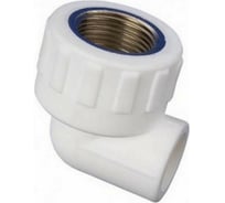 Угольник MeerPlast PPRC белый Дн20x20 Ру25 90гр. внутренняя резьба D200-00968