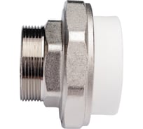 Разъемная муфта PPRC MeerPlast Дн63х50 Ру25 белая наружная резьба D200-00509