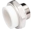 Разъемная муфта PPRC MeerPlast Дн63х50 Ру25 белая наружная резьба D200-00509 3
