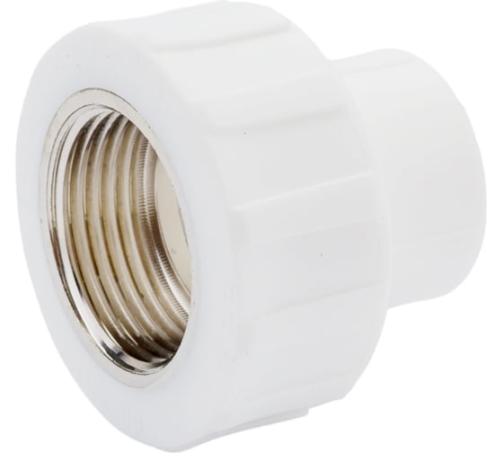 Комбинированная муфта PPRC MeerPlast Дн25x25 Ру25 белая внутренняя резьба D200-00444