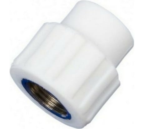 Комбинированная муфта PPRC MeerPlast Дн50x40 Ру25 белая внутренняя резьба D200-00456