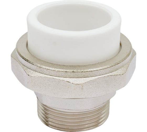 Разъемная муфта PPRC MeerPlast Дн40х32 Ру25 белая наружная резьба D200-00505