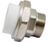 Разъемная муфта PPRC MeerPlast Дн40х32 Ру25 белая наружная резьба D200-00505 4