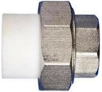 Разъемная муфта PPRC MeerPlast Дн20х15 Ру25 белая внутренняя резьба D200-00490