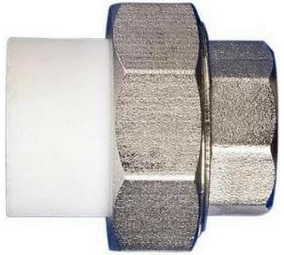 Разъемная муфта PPRC MeerPlast Дн63х50 Ру25 белая внутренняя резьба D200-00508