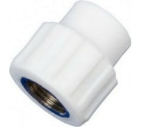 Комбинированная муфта PPRC MeerPlast Дн32x25 Ру25 белая внутренняя резьба D200-00450