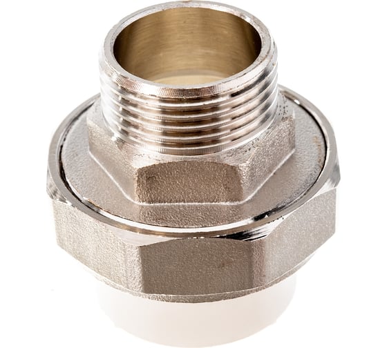 Разъемная муфта PPRC MeerPlast Дн25х20 Ру25 белая наружная резьба D200-00497