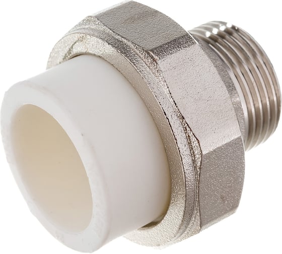 Разъемная муфта PPRC MeerPlast Дн25х20 Ру25 белая наружная резьба D200-00497