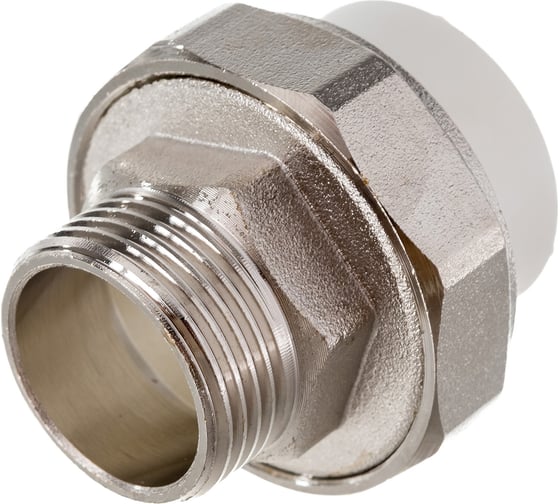Разъемная муфта PPRC MeerPlast Дн25х20 Ру25 белая наружная резьба D200-00497