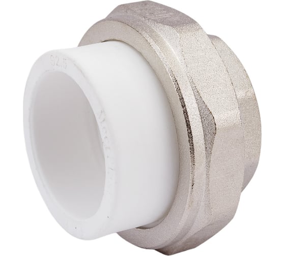 Разъемная муфта PPRC MeerPlast Дн40х32 Ру25 белая внутренняя резьба D200-00504 1