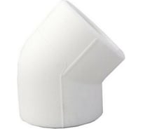 Угольник MeerPlast PP-RC белый Дн50 Ру25 45гр под пайку D200-00986