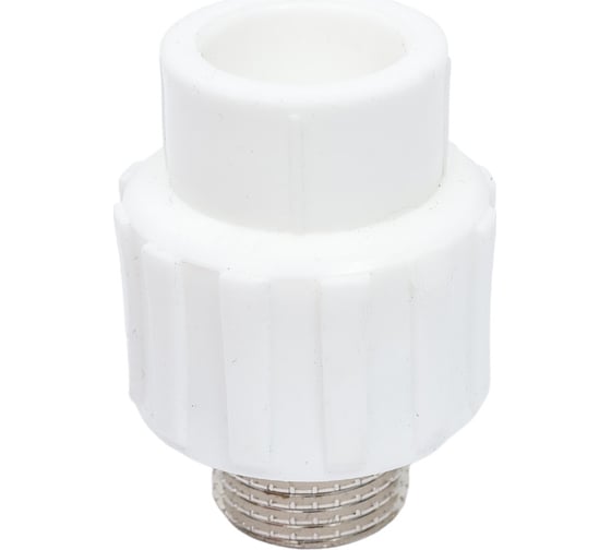 Комбинированная муфта PPRC MeerPlast Дн20x15 Ру25 белая наружная резьба D200-00434