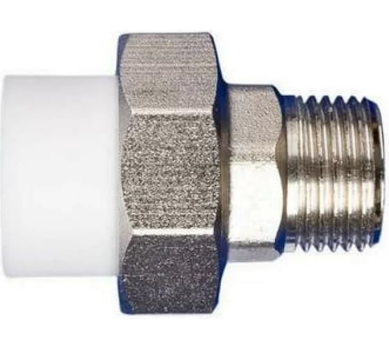 Разъемная муфта PPRC MeerPlast Дн32х20 Ру25 белая наружная резьба D200-00501
