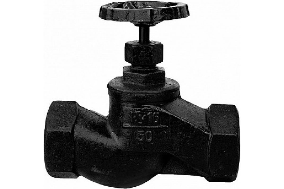 Запорный вентиль Ci аналог 15кч18п Ду25 Ру16 чугунный муфтовый D090 ...