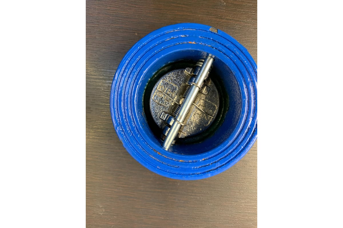 Обратный клапан Ci Ду50 Ру16 двухдисковый межфланцевый чугунный D100 ...