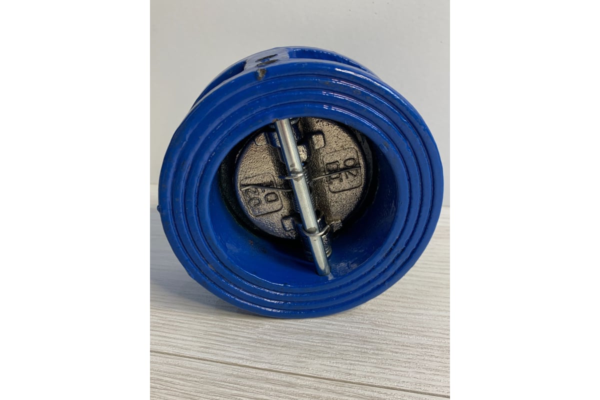 Обратный клапан Ci Ду50 Ру16 двухдисковый межфланцевый чугунный D100 ...