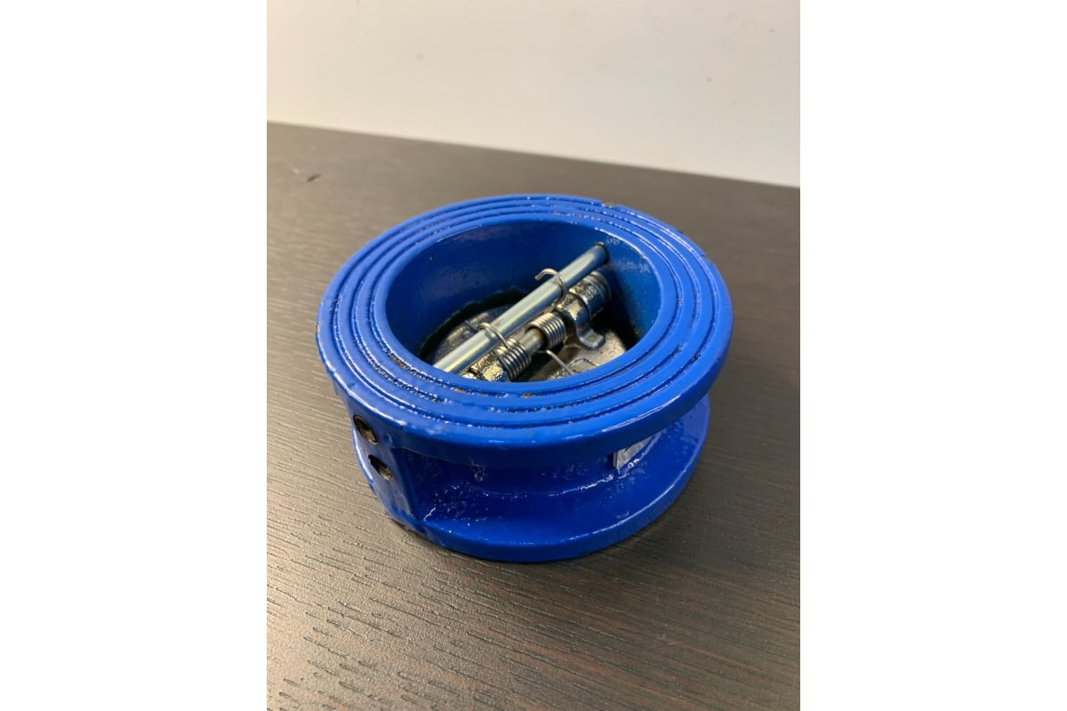 Обратный клапан Ci Ду50 Ру16 двухдисковый межфланцевый чугунный D100 ...