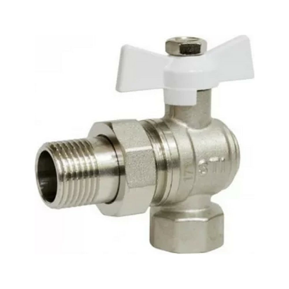 Шаровой кран STI Ду15 Ру40 муфтовый (\"американка\") угловой, бабочка ...