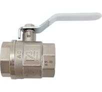 Шаровой латунный кран STI Ду32 Ру25 полнопроходной (муфта-муфта) рычаг D160-05275