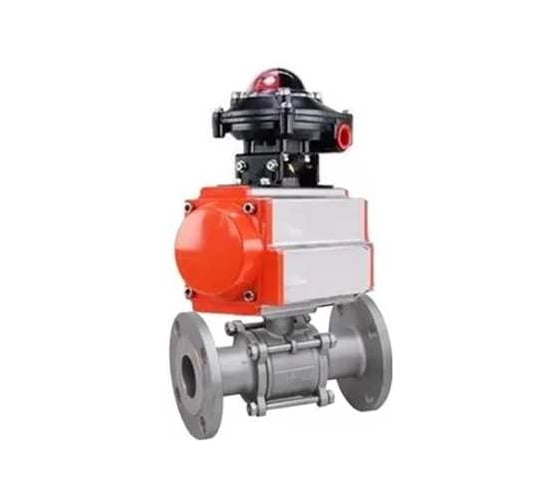 Кран шаровой DN.ru КШФПТ 316.180 Ду20 Ру40 пневмопривод SA-052, БКВ LSB-510 (EX) D160-72708 1