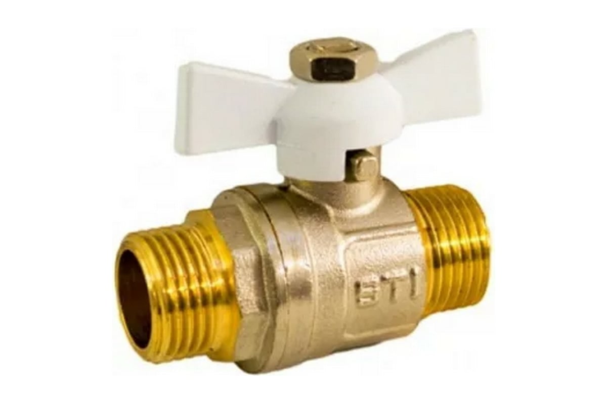 Шаровой кран STI Ду20 Ру40 муфтовый (штуцер-штуцер) бабочка D160-02811 ...